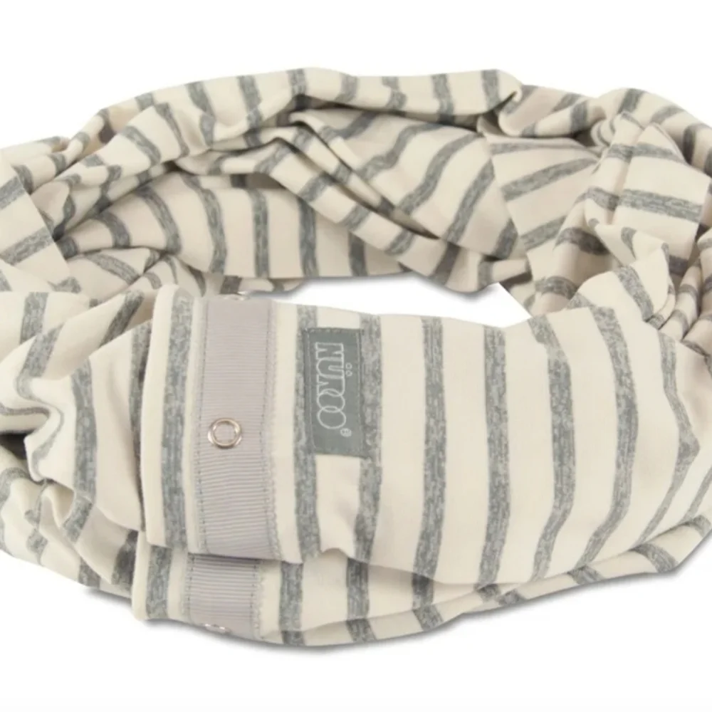 NuRoo Multi-functional Lightweight Soft Breathable‎ Nursing Scarf - Gray/Ivory